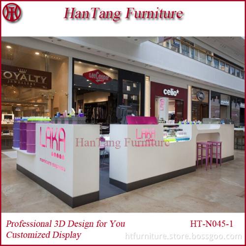 Customized high end retail manicure kiosk design for sale
